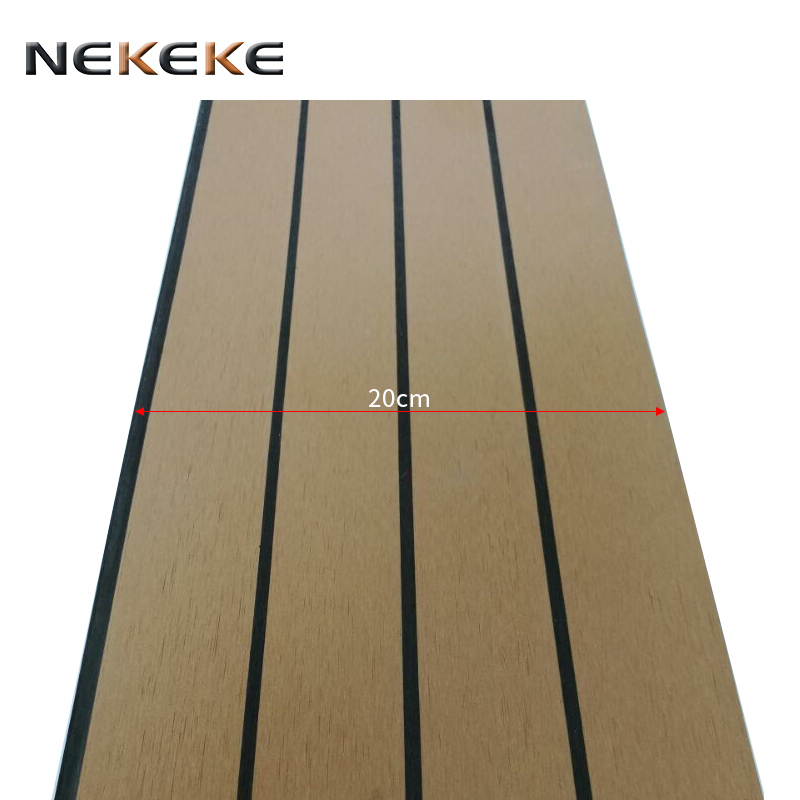 5mm Synthetic Artificial Teak Decking Anti UV PVC Boat Flooring For Various Boat Types