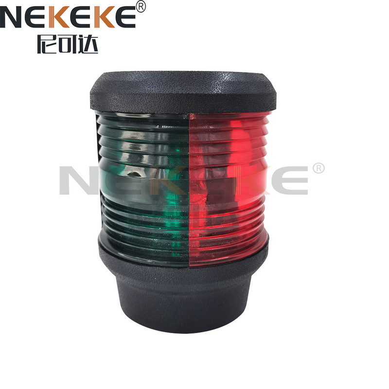 Plastic Nylon Marine Boat Navigation Lights Bi Color Red Green 12V DC 10W