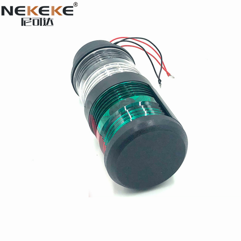 12V Marine LED Navigation Light Red Green White Three Color Boat Signal Light