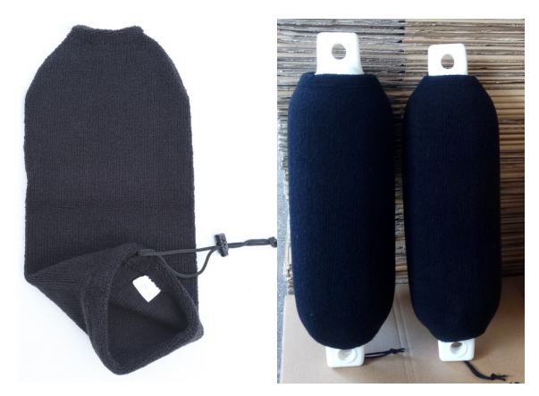 G Type Acrylic Boat Fender Cover Snug Fit Black Color Yacht Fender Covers