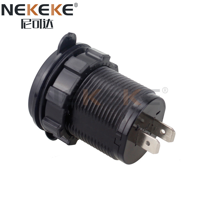 Waterproof 12V 24V QC3.0 Power Socket , Dual Port USB Socket For Car Charger