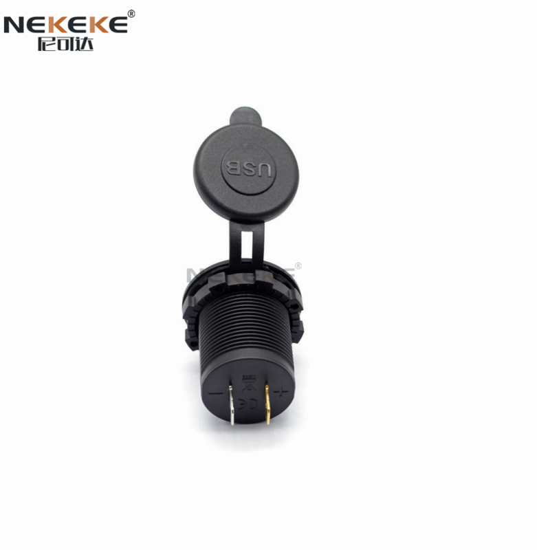 Dual USB Marine Power Socket 4.2A Boat Power Outlet With Blue LED Indicator