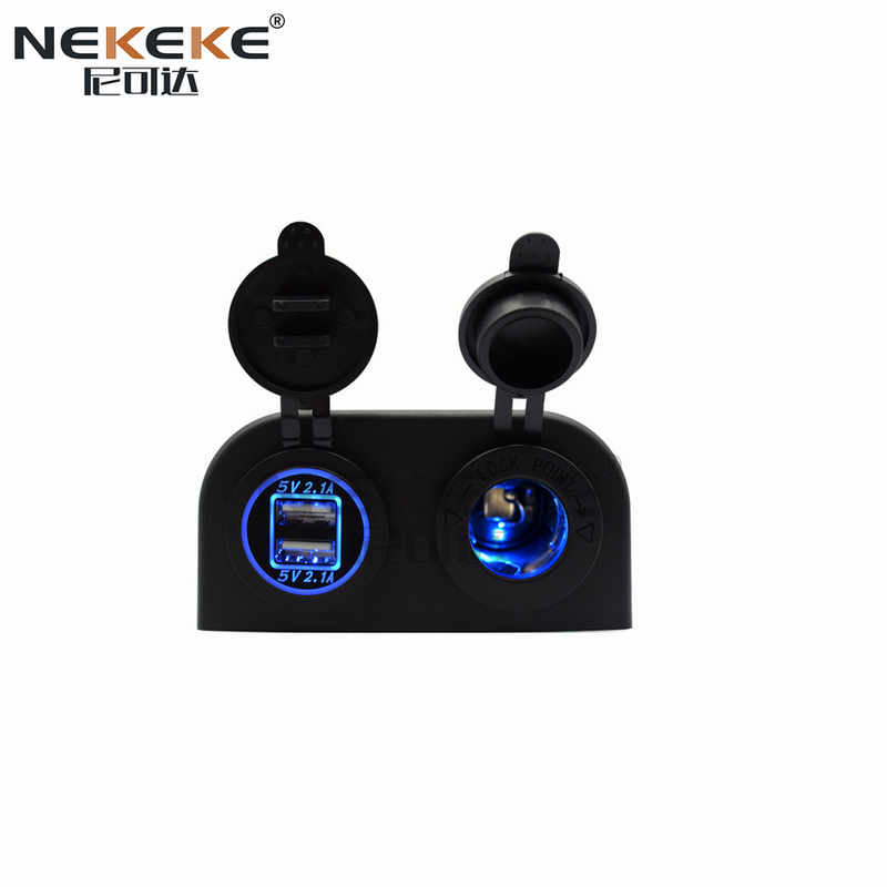 Tomada de energia marinha USB dupla 12V 24V 4.2A Saída alta para isqueiro