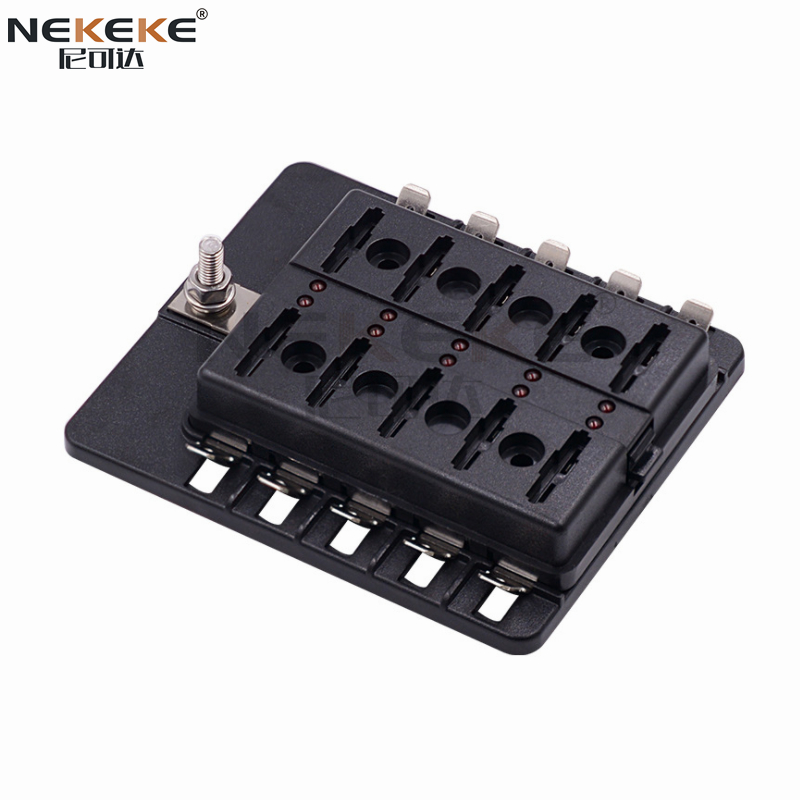 OEM 10 Way Waterproof Fuse Block For Boat ，Screw Terminal Marine Fuse Panel