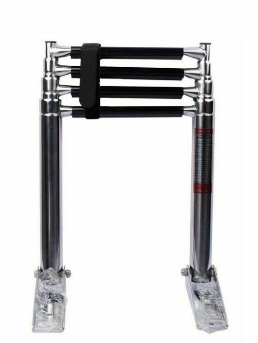 304 316 Stainless Steel 4 Step Folding Boat Ladder Marine Accessories Slip Resistant