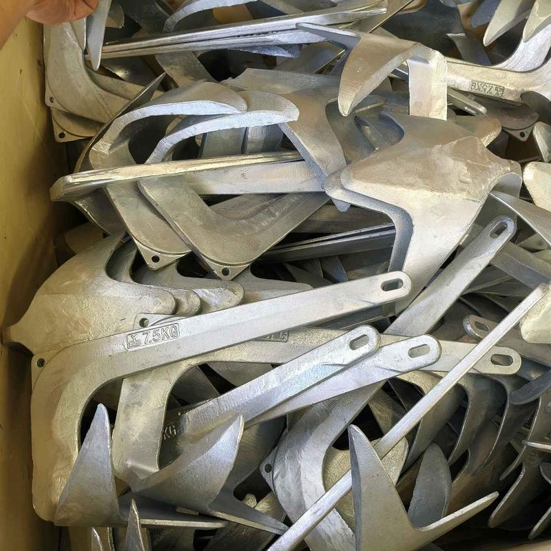 316 Stainless Steel Bruce Anchor For Marine , Galvanized Boat Bruce Anchor