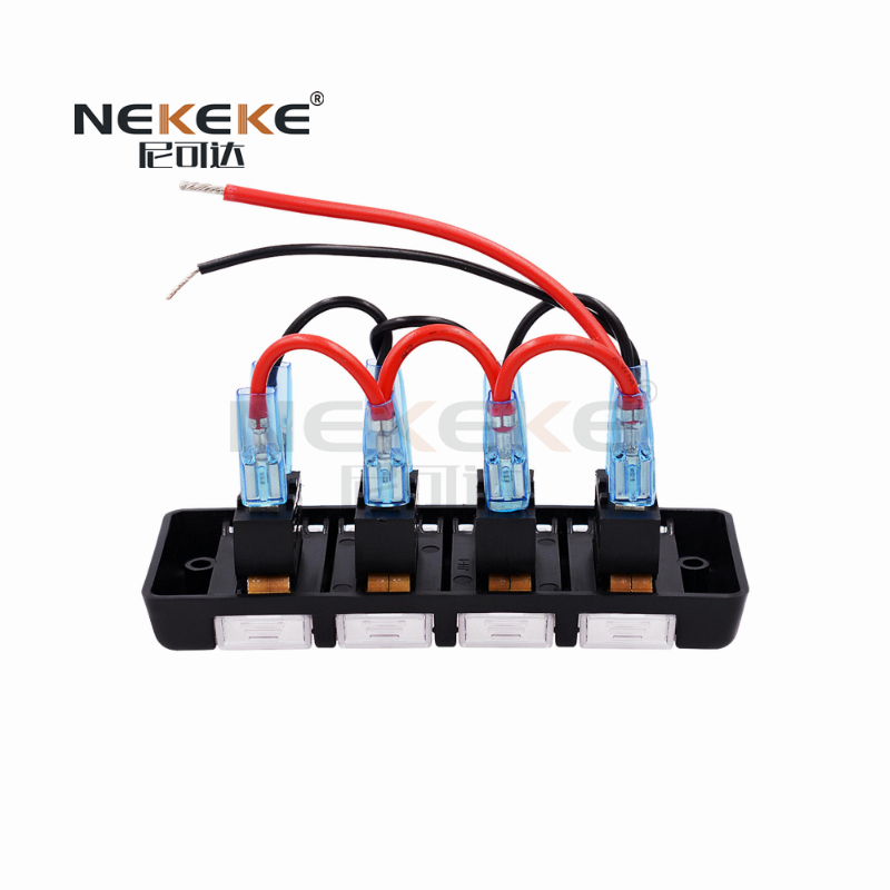 4 Gang 12V Waterproof Marine Rocker Switch Panel ON OFF Toggle Switch Panel For Boat