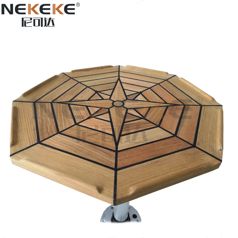Octagonal Yachts Teak Table Top 490mm 600mm Marine Wood Table Top