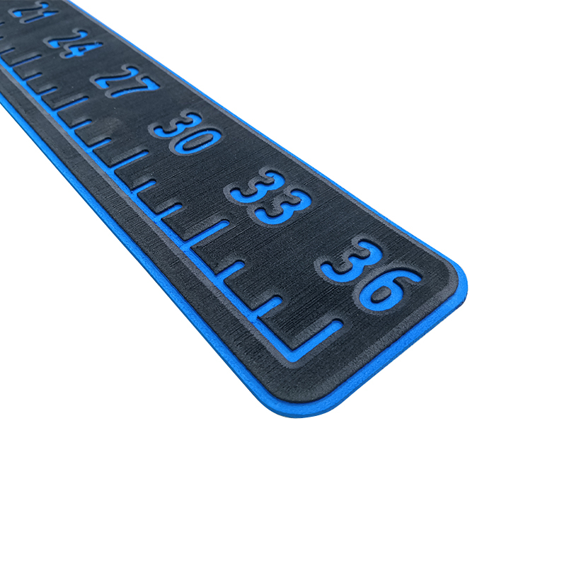 Black And Blue EVA Foam Fish Ruler 36 Inch Water Resistance For Marine Decking