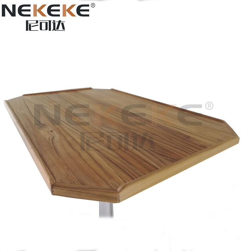 OEM Rectangular Teak Marine Table Tops 420x620mm With Plain Cut Corners