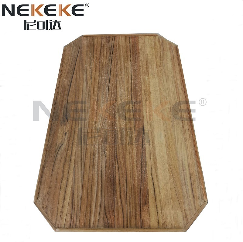 OEM Rectangular Teak Marine Table Tops 420x620mm With Plain Cut Corners