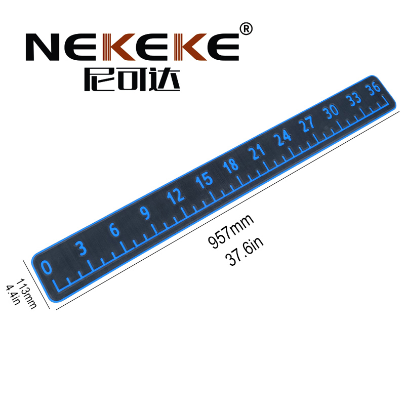 Black And Blue EVA Foam Fish Ruler 36 Inch Water Resistance For Marine Decking