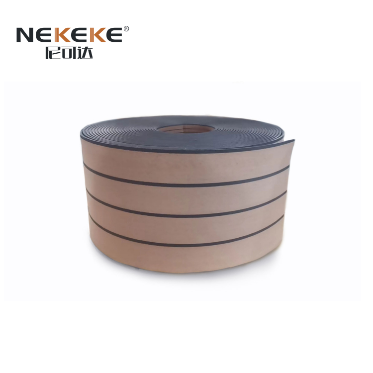 Marine Grade PVC Deck Flooring Teak PVC Boat Flooring Brushed Surface 5mm Thick