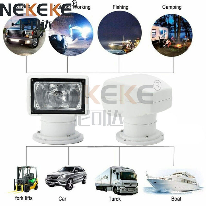 2500 LM Marine Searchlight with 360° Rotation and Thermoplastic Anti-Oxidation Shell for Remote Control Operation