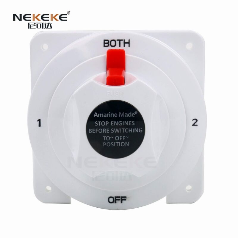 Marine Battery Isolator Switch with 300A Continuous Rating IP56 Waterproof and 1-OFF-2-BOTH Operation