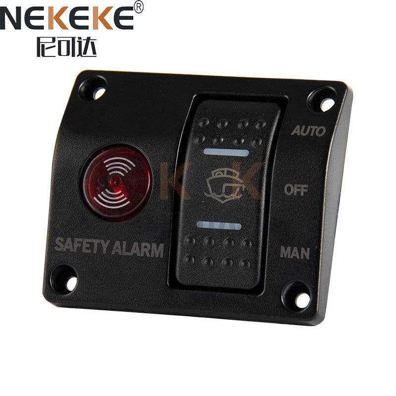 IP65 Waterproof Marine Switch Panel 12V/24V Voltage Alarm Switch Panel with 10000 Cycles Mechanical Life for Bilge Pump