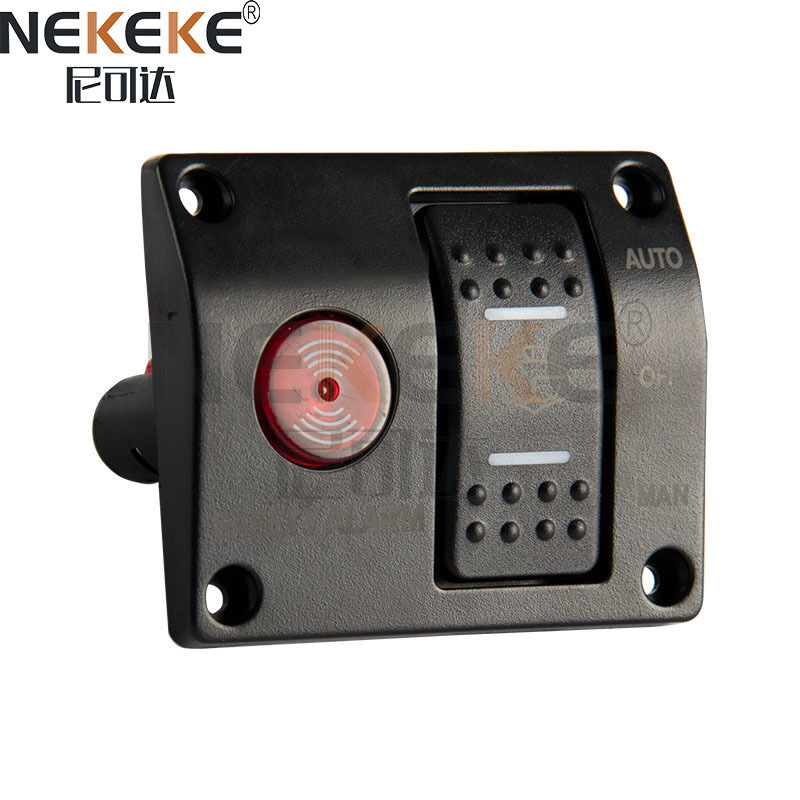 IP65 Waterproof Marine Switch Panel 12V/24V Voltage Alarm Switch Panel with 10000 Cycles Mechanical Life for Bilge Pump