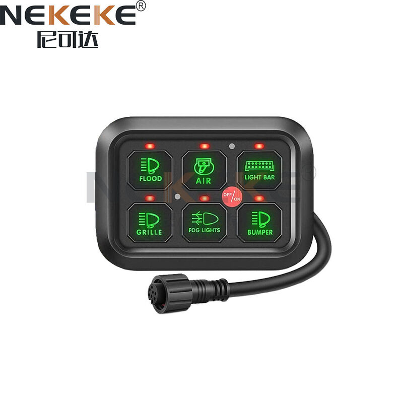 6 Gang Dimmable Touch Marine Switch Panel IP65 Waterproof Switch Control Box for Car and Boat