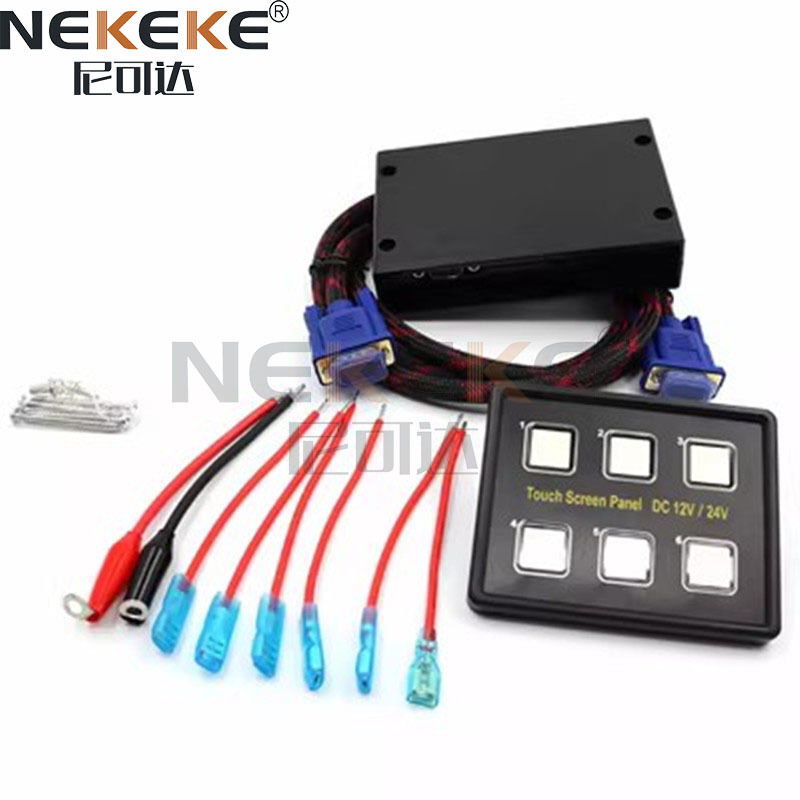 6 Gang Dimmable Touch Marine Switch Panel IP65 Waterproof Switch Control Box for Car and Boat