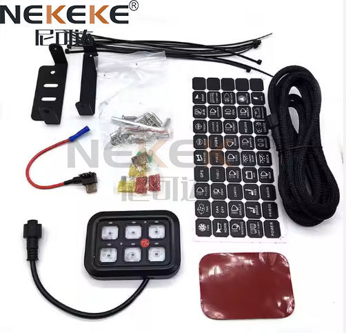 6 Gang Dimmable Touch Marine Switch Panel IP65 Waterproof Switch Control Box for Car and Boat