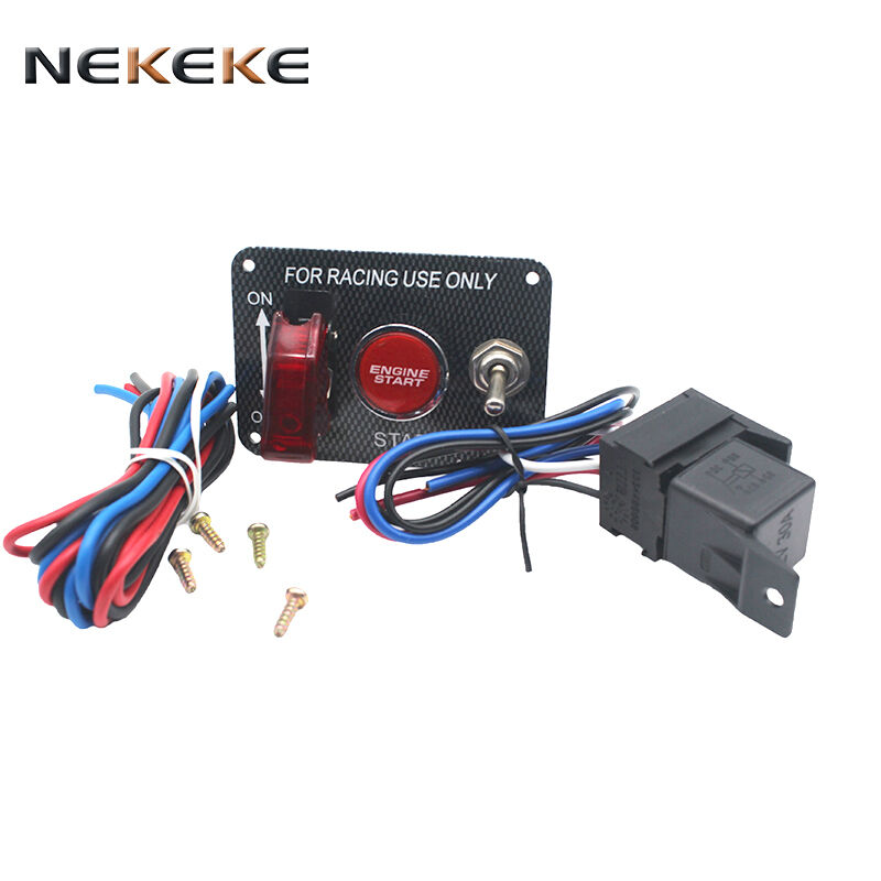 Carbon Fiber IP65 Waterproof 12V 30A Marine Switch Panel for Boats and Racing Cars