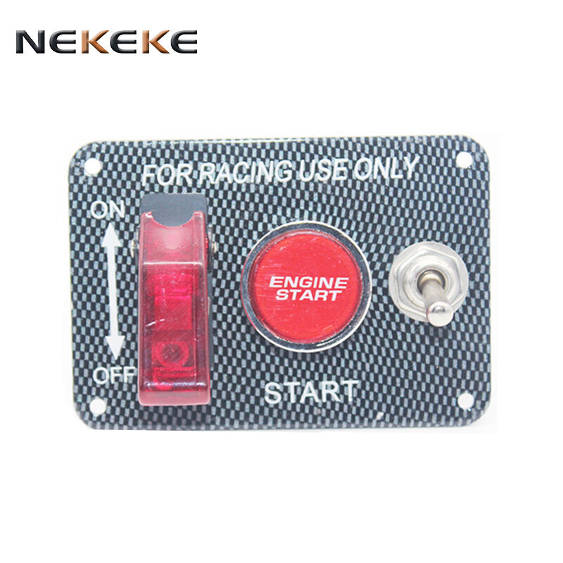 Carbon Fiber IP65 Waterproof 12V 30A Marine Switch Panel for Boats and Racing Cars