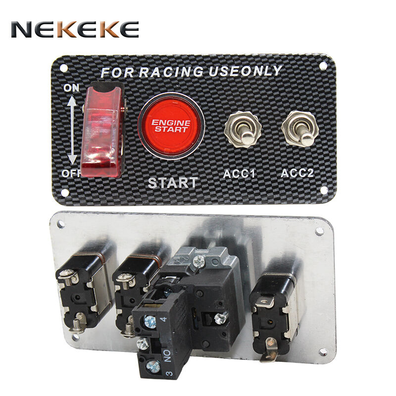 Carbon Fiber Marine Rocker Switch Panel with IP65 Waterproof Rating and 10000 Cycles Durability