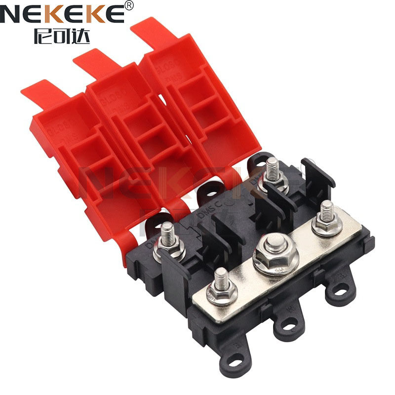200A Marine Fuse Box with Dustproof Cover and Copper Alloy Bolt Fuse Holder for Battery Protection