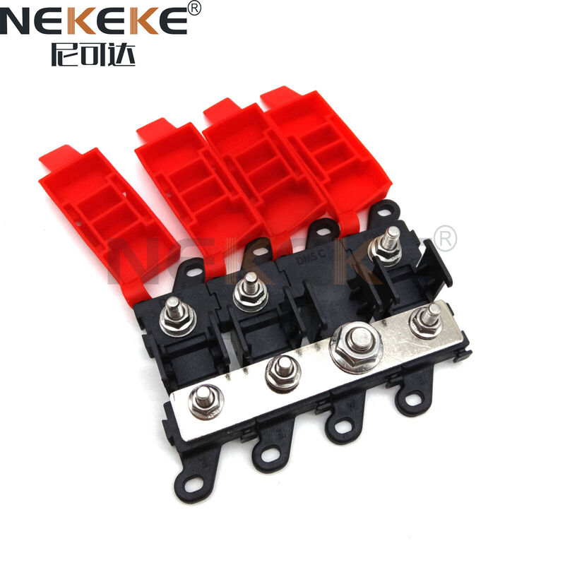 200A 3-Way Marine Fuse Box Copper Alloy Fuse Holder for Power Distribution