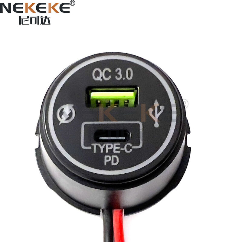 Waterproof Marine Power Socket with Quick Charge QC3.0 and 12-24V Input USB Charger for Cars and Boats