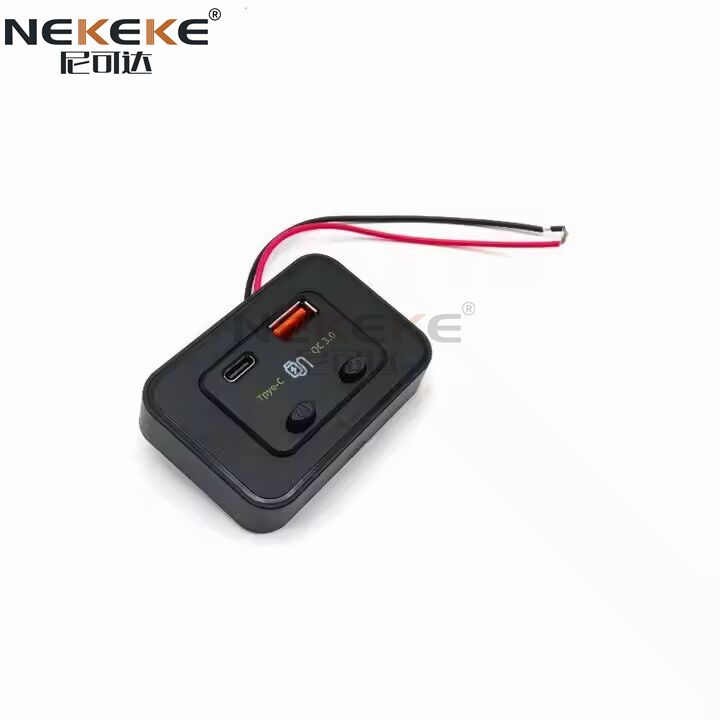 Fast Charging QC3.0 + PD3.0 Marine Power Socket Waterproof and Dustproof for 12V/24V Cars and Boats