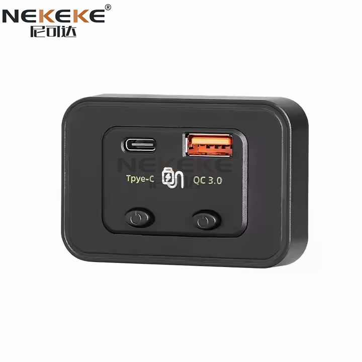 Fast Charging QC3.0 + PD3.0 Marine Power Socket Waterproof and Dustproof for 12V/24V Cars and Boats