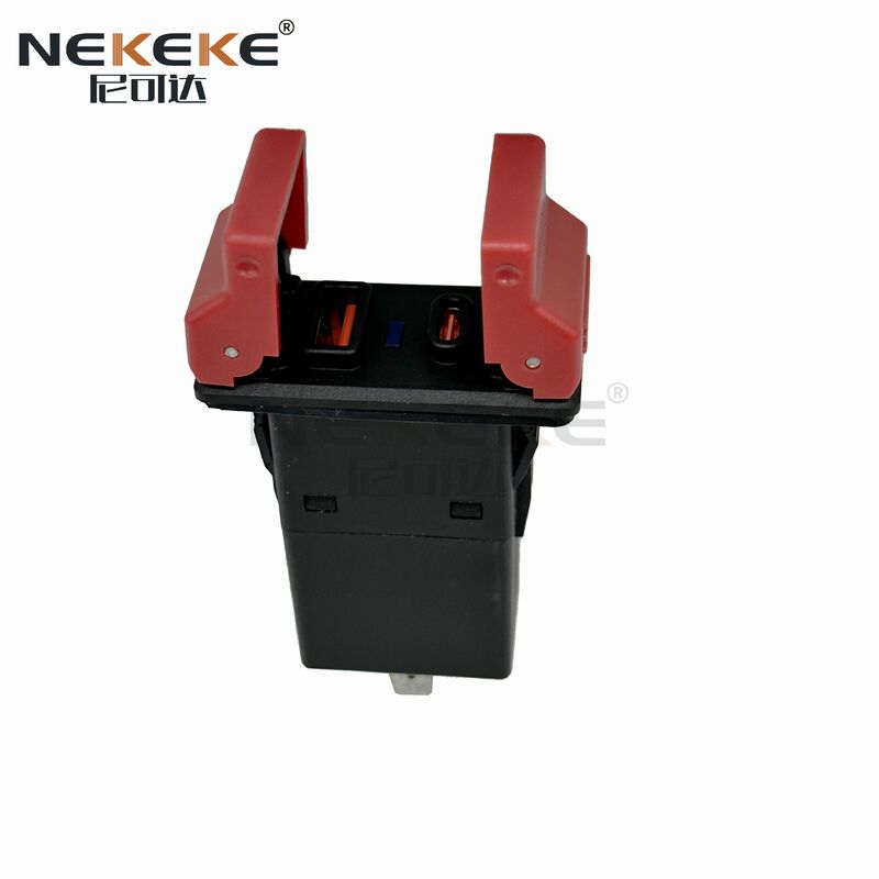 Waterproof Marine Power Socket 12-24V DC Dual USB Charger Socket with LED Light for Boats and Cars