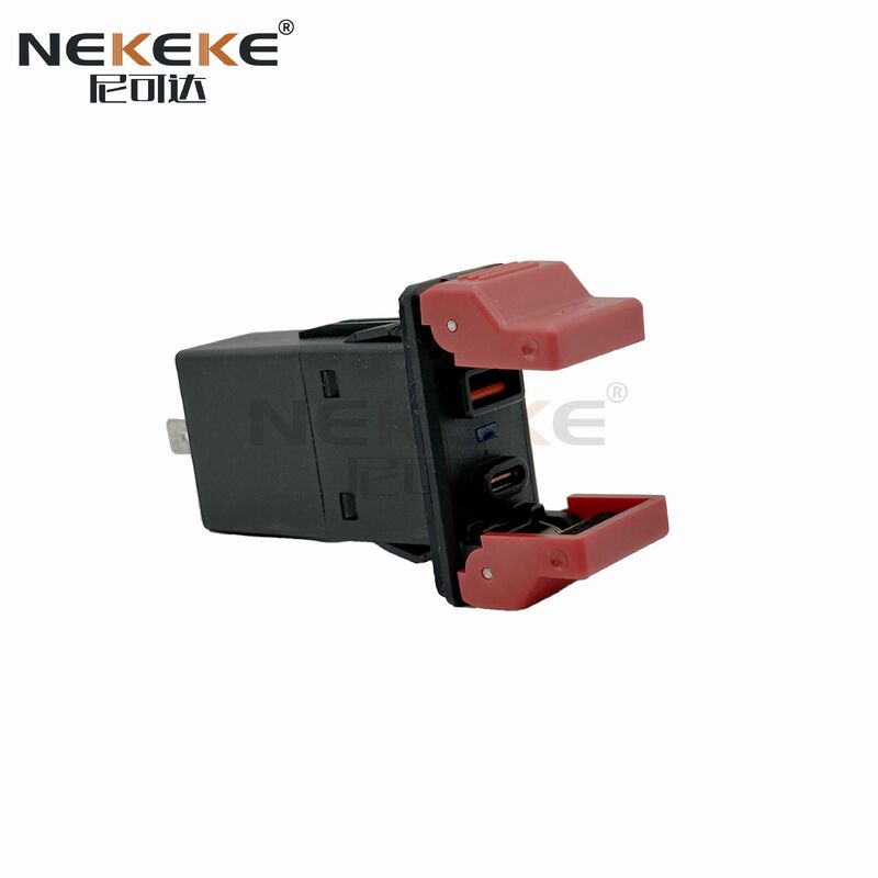 Waterproof Marine Power Socket 12-24V DC Dual USB Charger Socket with LED Light for Boats and Cars