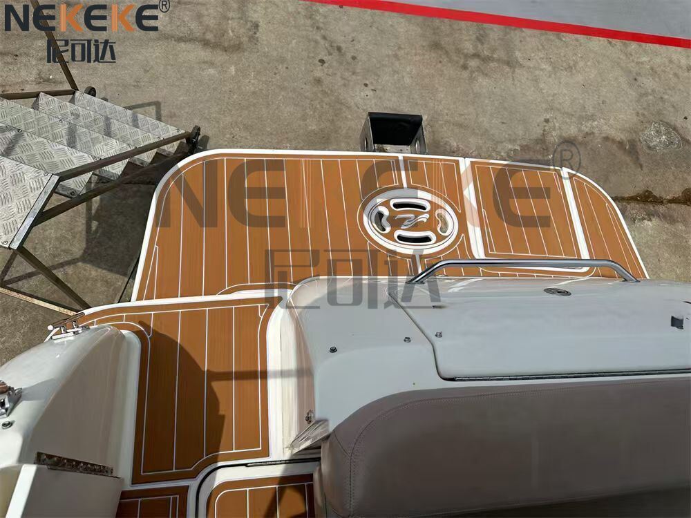 Sea Ray 260 Sundancer 2001 スイムプラットフォーム EVA フェイクチークデッキマット マリンフローリングパッド