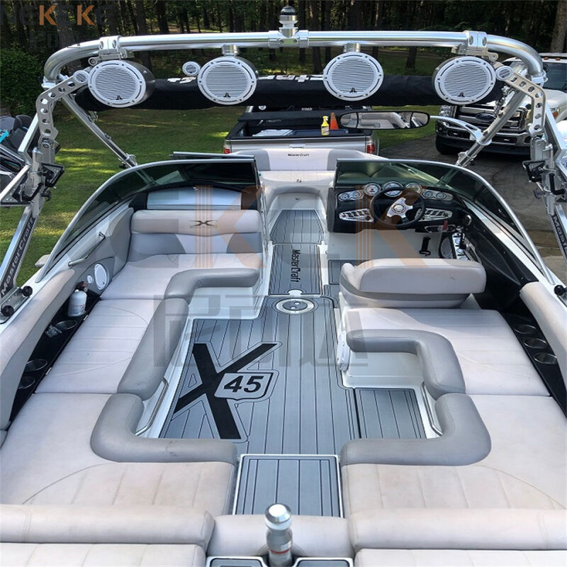 2016-2019 MasterCraft NXT22 ウェイクボート デッキ EVA フェイクチーク フローリングマット マリン交換パッド