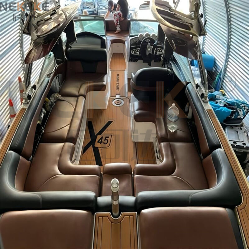 2016-2019 MasterCraft NXT22 ウェイクボート デッキ EVA フェイクチーク フローリングマット マリン交換パッド