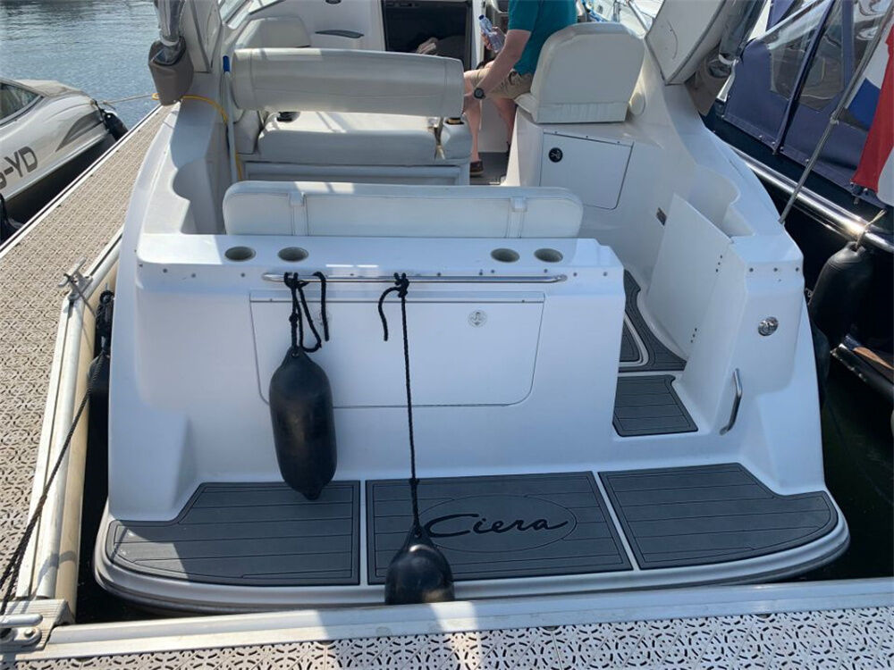 Marine EVA Flooring For 2000 Bayliner 2855 Swim Platform Cockpit Pad EVA Foam Faux Teak Deck Floor Mat Seadek Gatorstep Style Self Adhesive