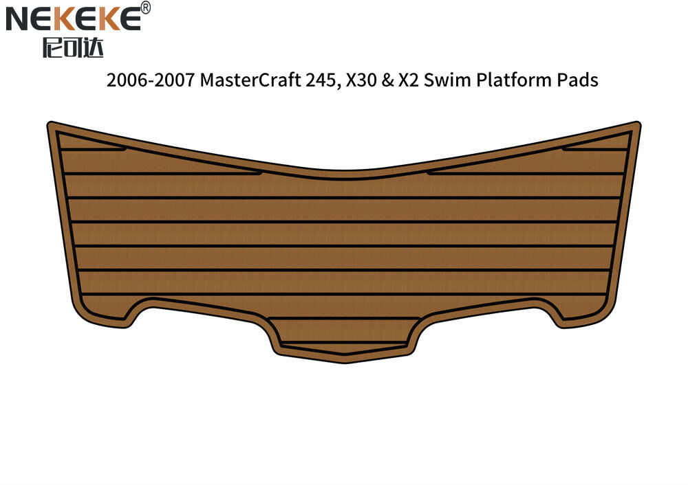 2007 MasterCraft 245 X30 X2 Wakeboard Boot EVA Faux Teak Bodenbelag Marine Matte Ersatz