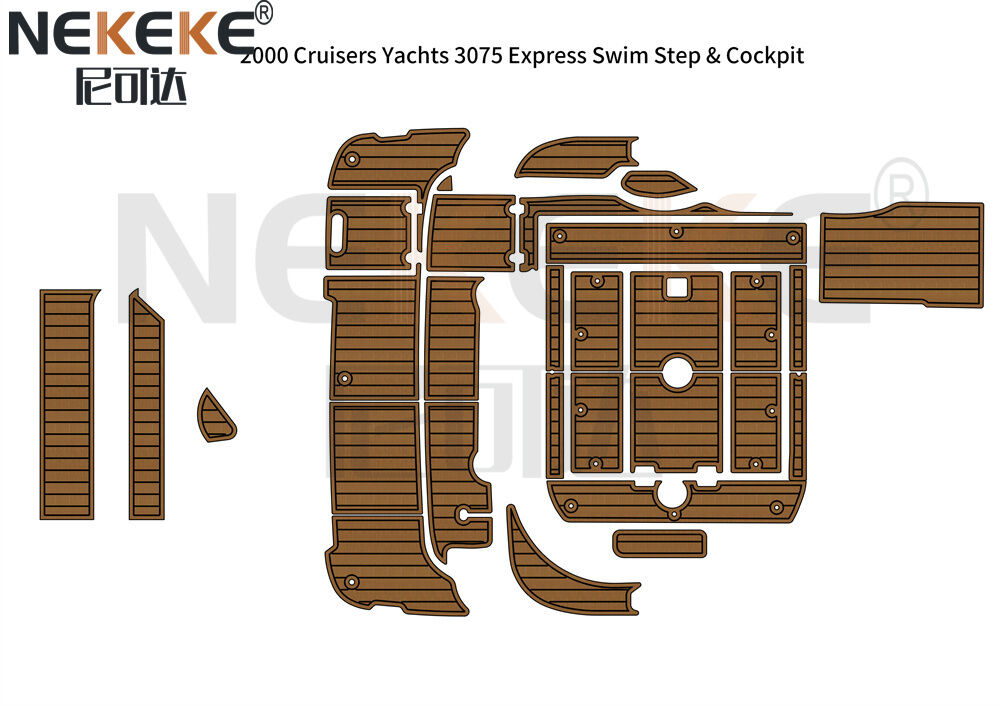 2000 کرویزر یاخت 3075 اکسپرس کابین کابین کفپوش EVA کفپوش دریایی تیک جعلی