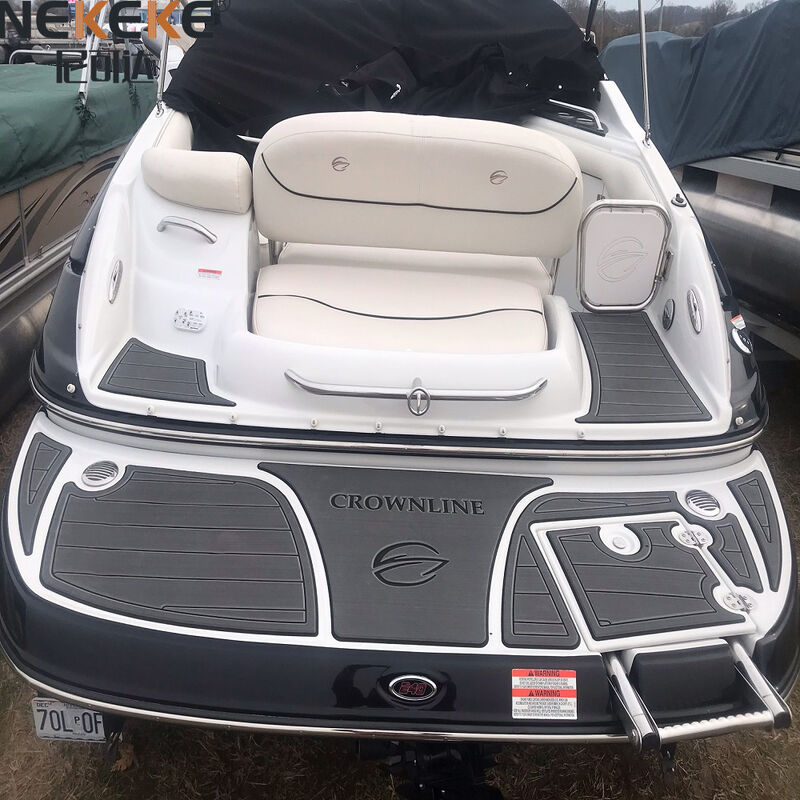 طقم استبدال أرضية قارب 2011 Crownline 225LPX Bowrider من خشب الساج الصناعي EVA بسمك 6 مم