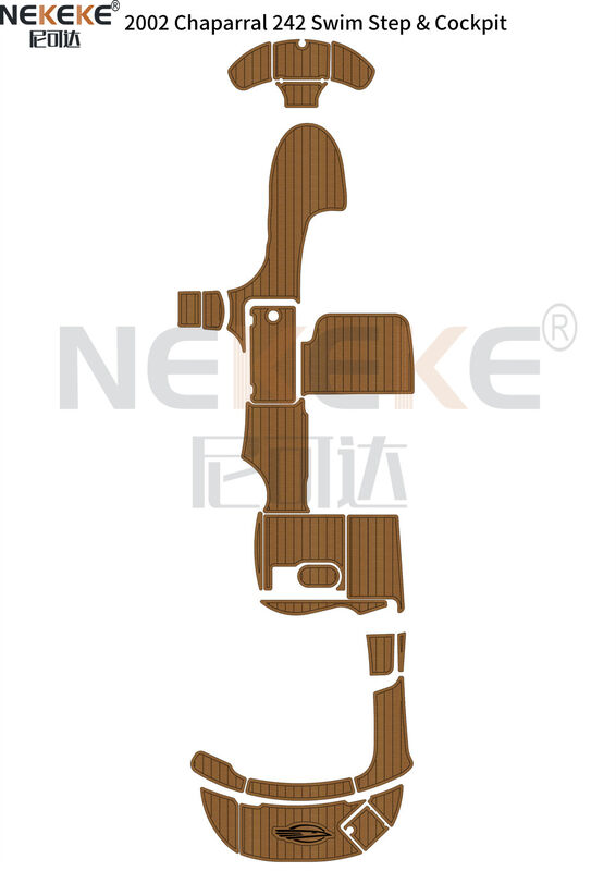 2002 Chaparral 242 Kreuzfahrer Schwimmplattform Fußbodenmatte EVA False Teak Marine Decking Ersatz-Kit