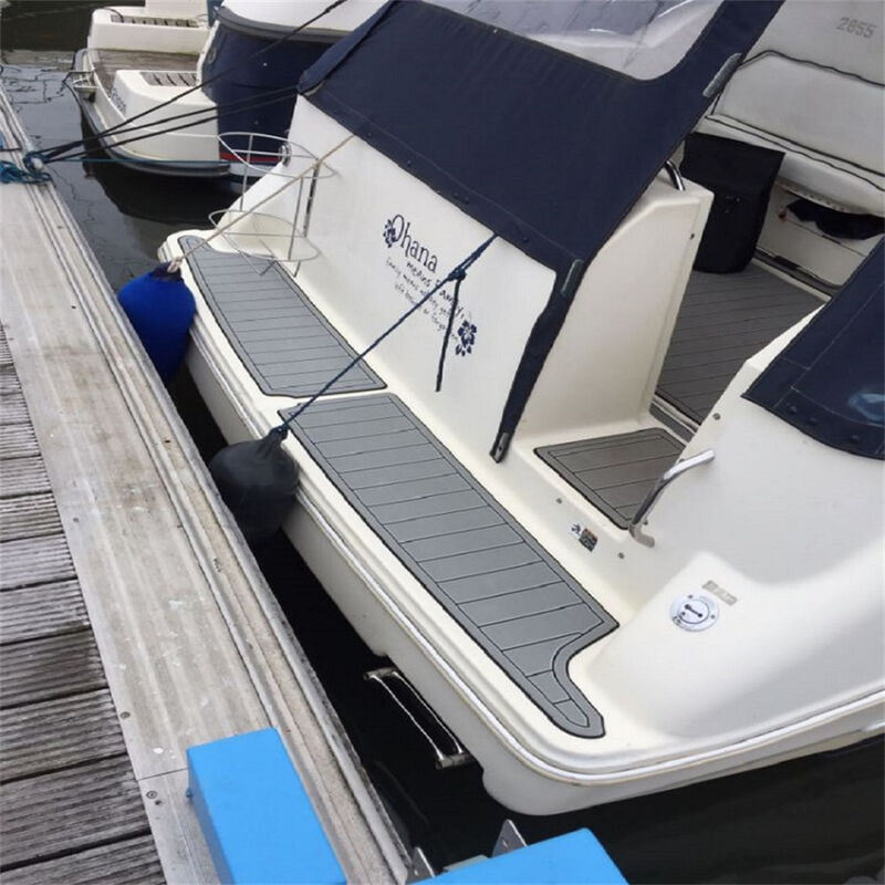 Marine EVA Flooring For 1999 Bayliner 2855 Self Adhesive Faux Teak Swim Platform & Cockpit Boat Deck Mat