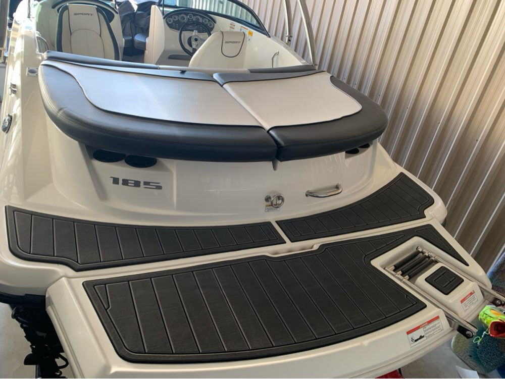 Marine EVA Flooring for 2008-2012 Sea Ray 185 Sport Self Adhesive Faux Teak Swim Platform Boat Deck Mat
