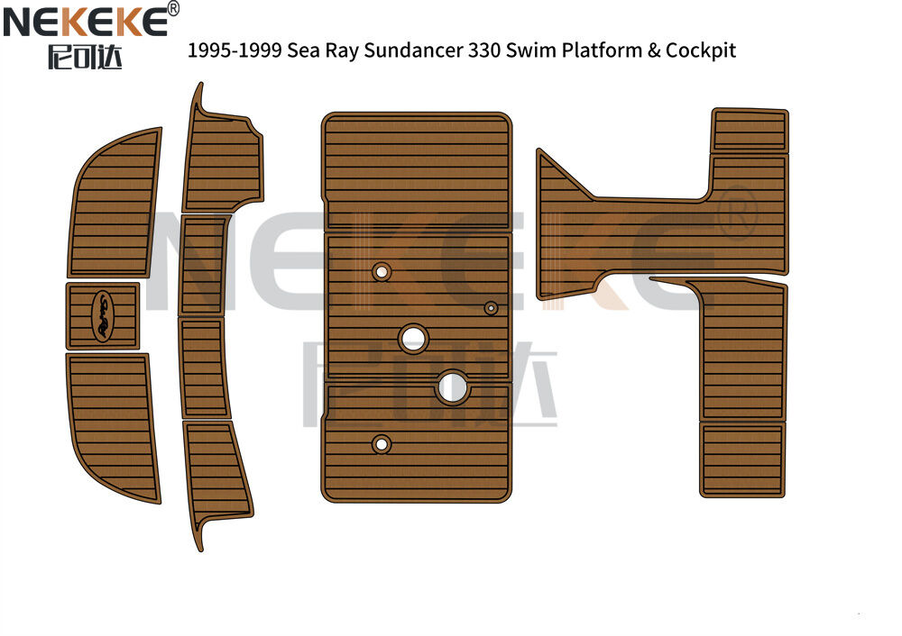 Marine EVA Flooring For 1995-1999 Sea Ray Sundancer 330 Swim Platform & Cockpit Pad