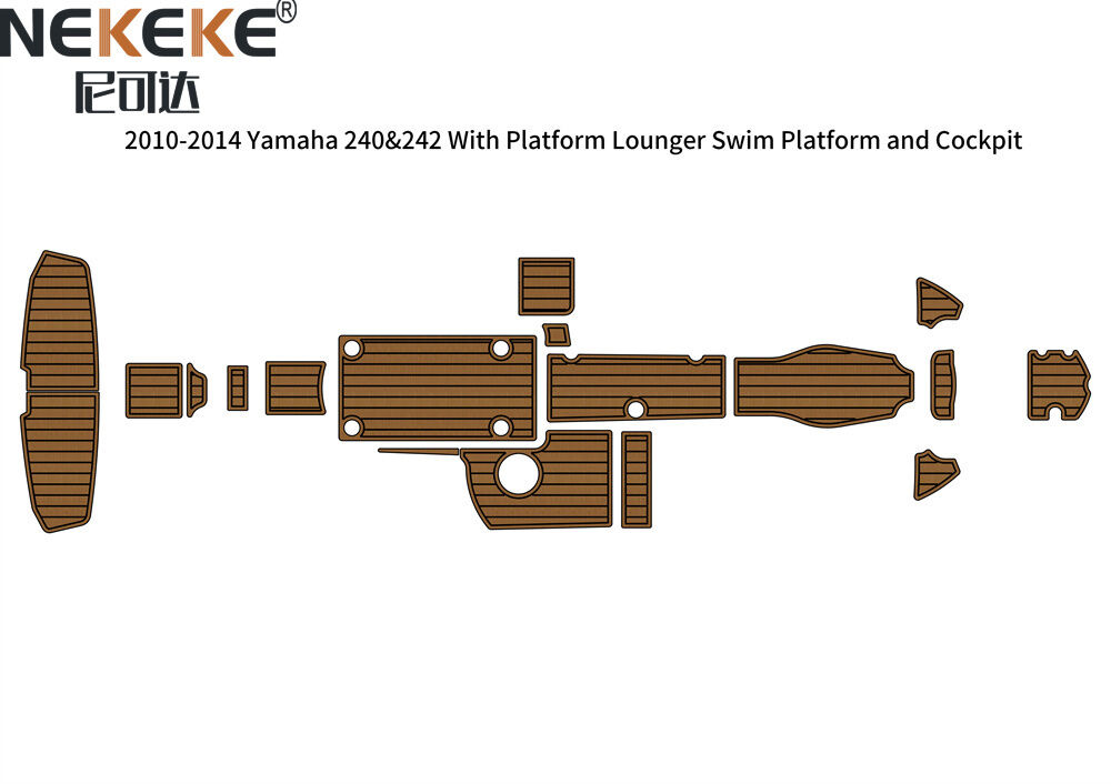 Yamaha 240-242 2010-2014 Jet Boat Deck Mat EVA Sahte Teak Denizci Zemin Değiştirme Paketi