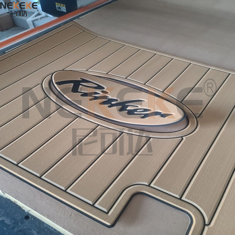 2003 Rinker 342 Cruiser Cockpit Swim Deck Mat EVA Fux Teak Marine Floor Replacement Pad (Αλλακτική στρώση για το πεζοδρόμιο)