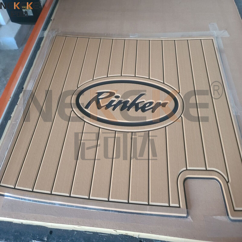 2003 Rinker 342 Cruiser Cockpit Swim Deck Mat EVA Fux Teak Marine Floor Replacement Pad (Αλλακτική στρώση για το πεζοδρόμιο)