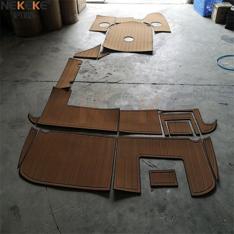 2004 Rinker 232 Bowrider Plateforme de natation Tapis de pont EVA Faux Teak Kit de remplacement de plancher marin