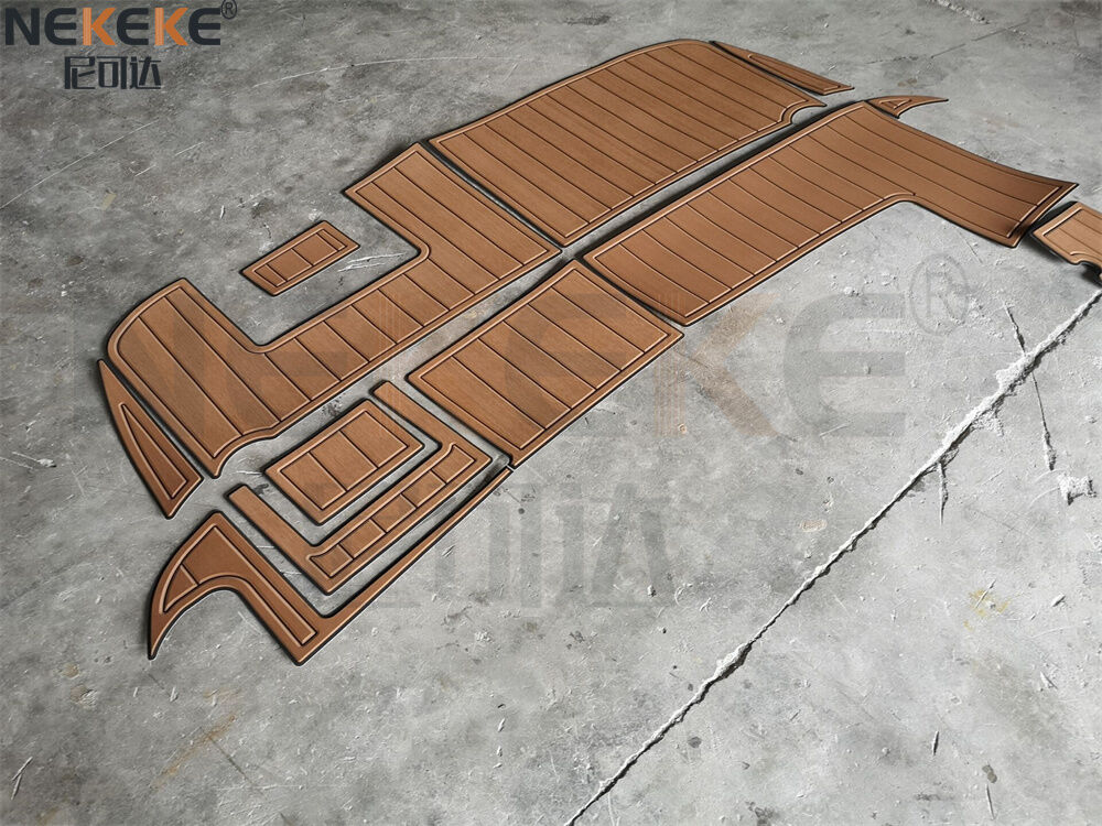 2004 Rinker 232 Bowrider Plateforme de natation Tapis de pont EVA Faux Teak Kit de remplacement de plancher marin